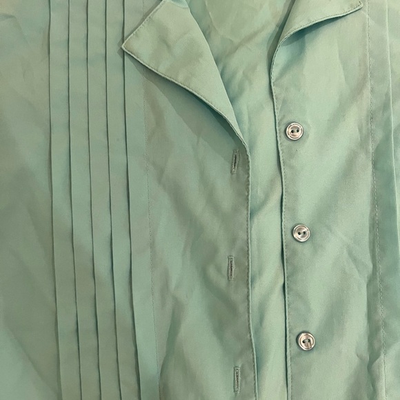 Vintage turquoise button down - Picture 2 of 6